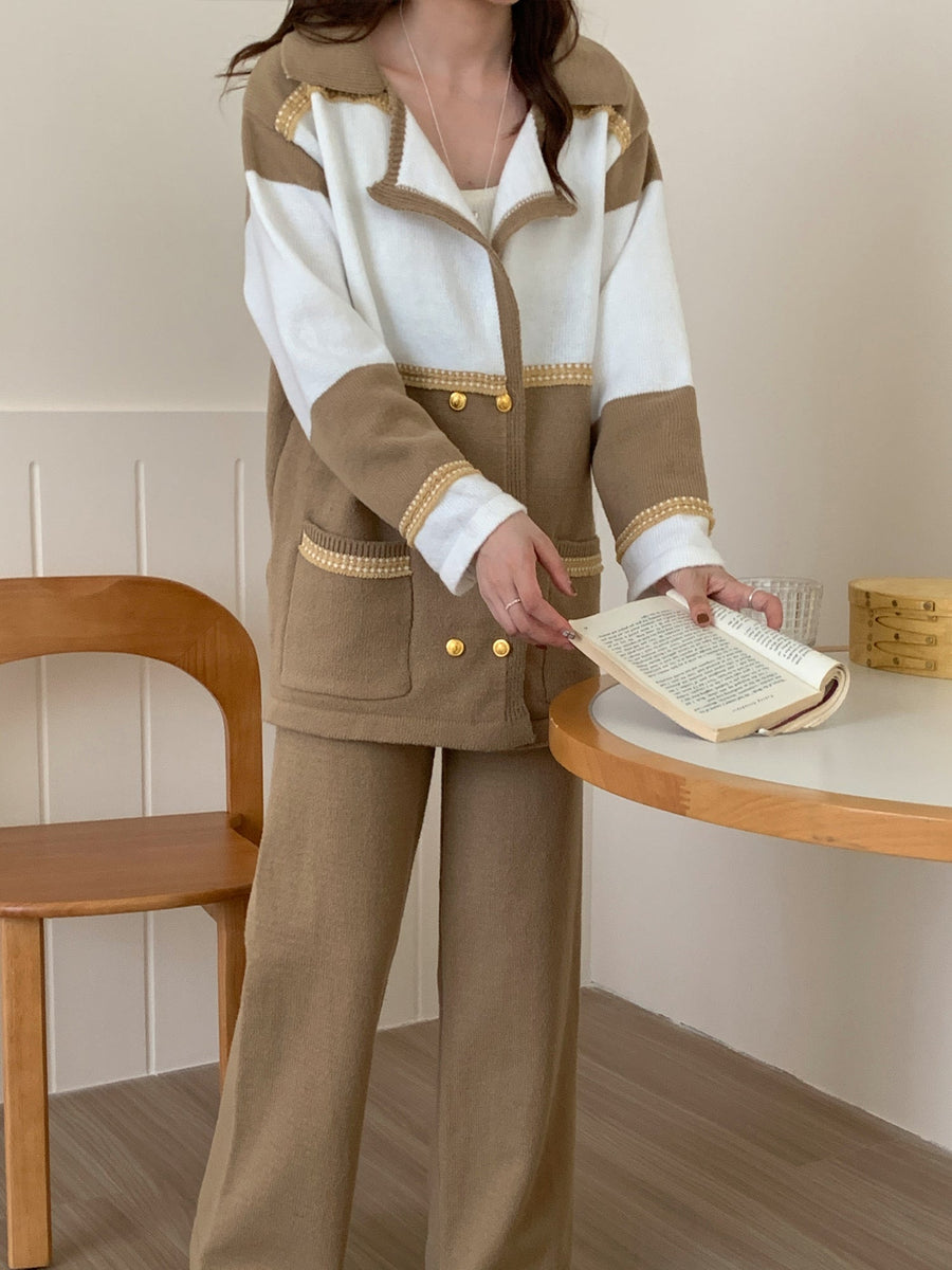 Fiji Beige White Two Piece Suit (RTS) photo 4