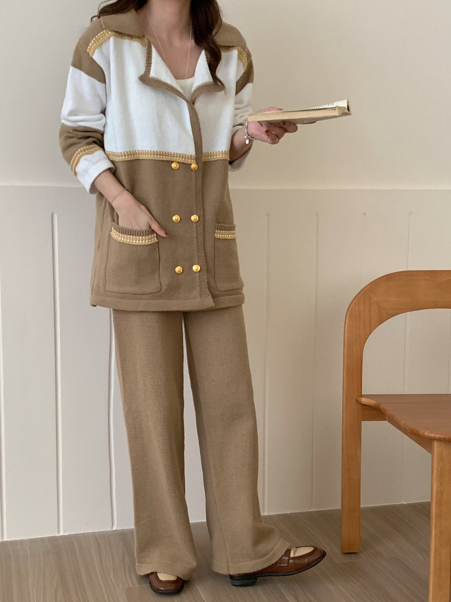 Fiji Beige White Two Piece Suit (RTS) photo 1