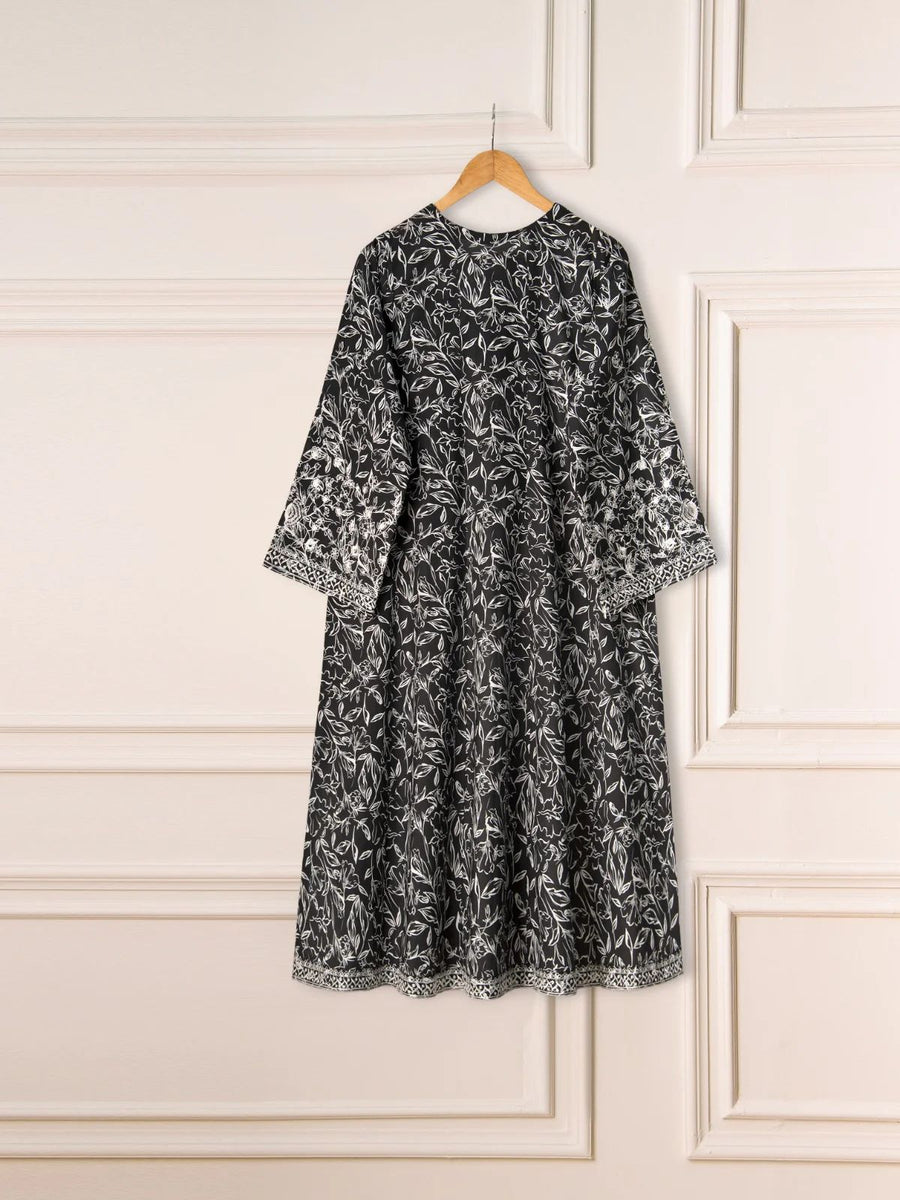 2 Piece - Embroidered Printed Cambric Shirt S111120 - RTS photo 5