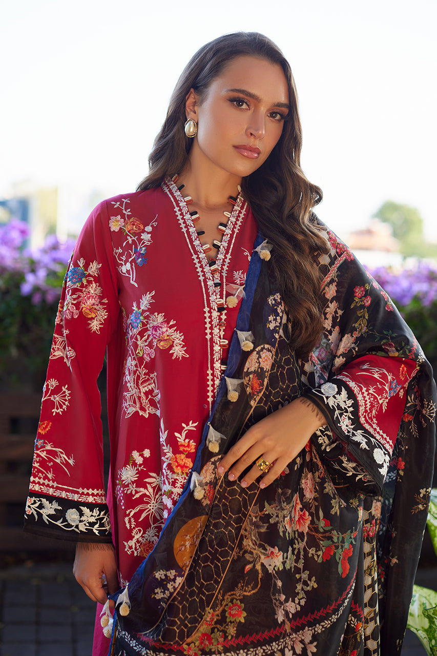 Luxury Lawn '25 - Red Serenity