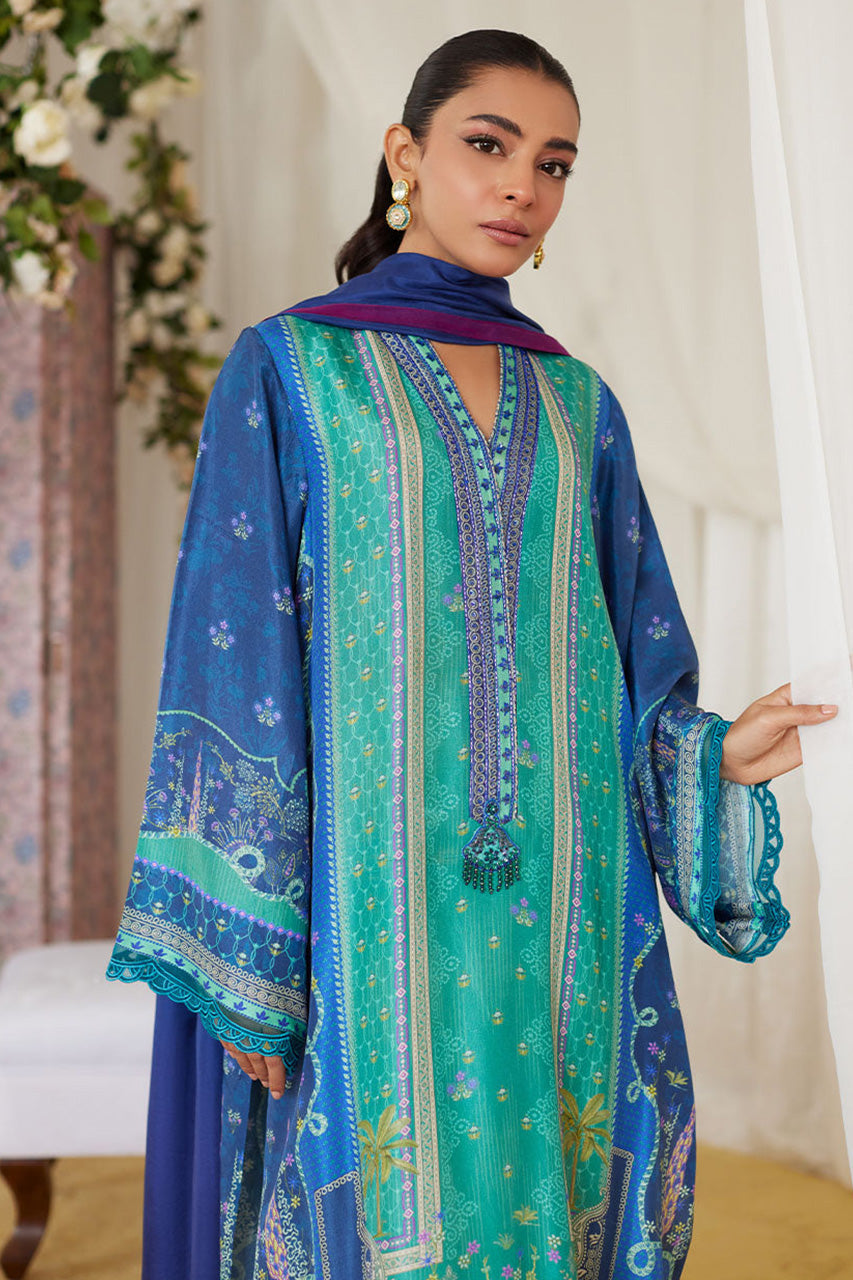 Lea Fall'24 - Miro Printed Raw Silk Shirt And Dupatta
