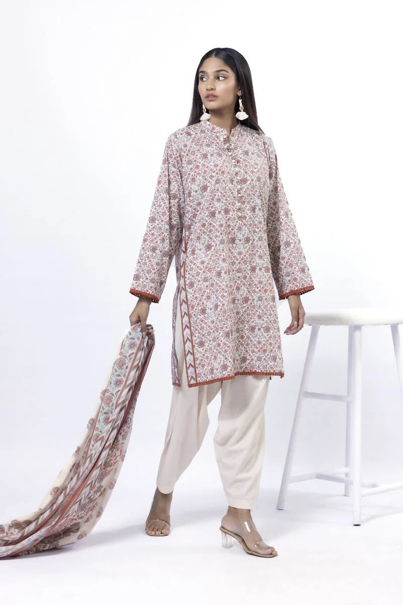 Printed Lawn'26 Fabrics 3 Piece -SS178B- RTS