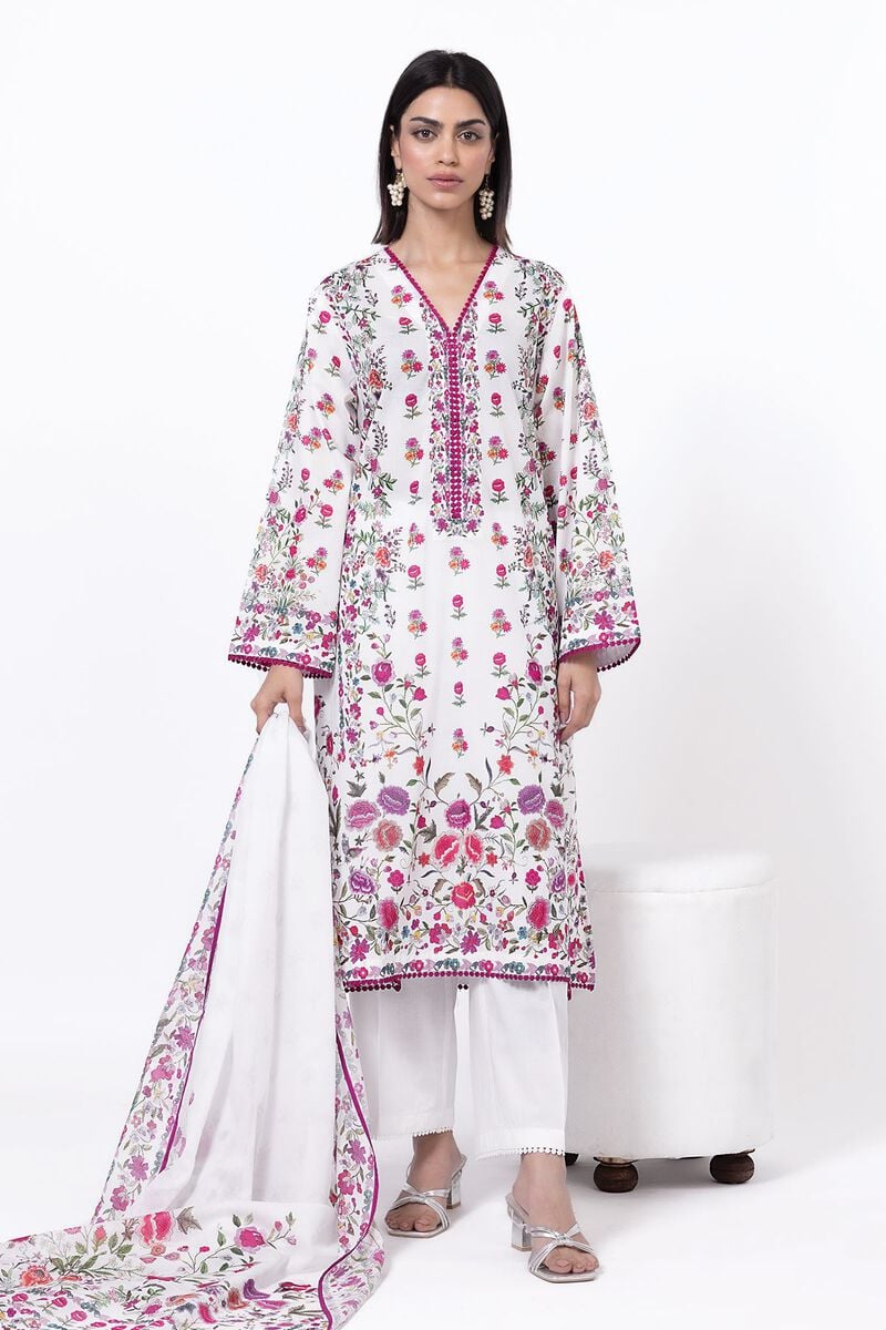 Printed Lawn'26 Fabrics 3 Piece -SS2134A- RTS