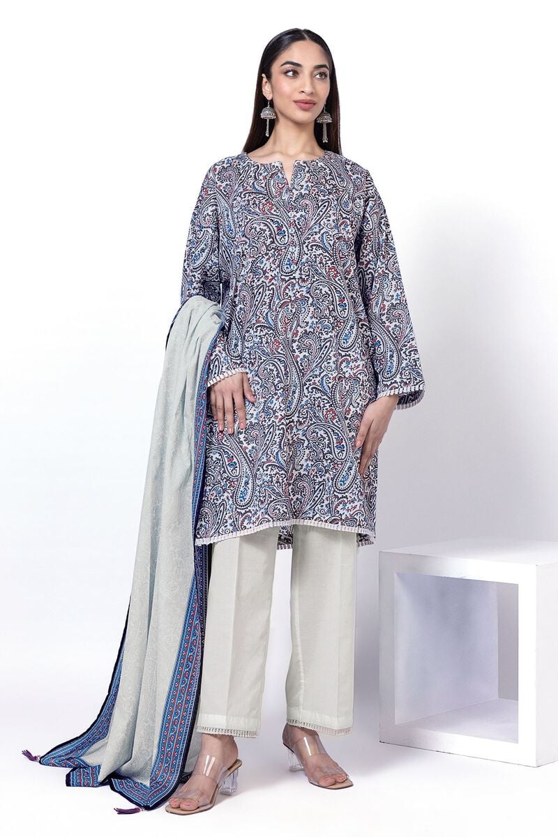 Printed Lawn'26 Fabrics 3 Piece -SS163B- RTS