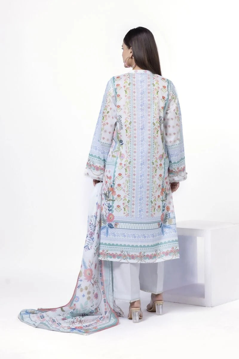 Printed Lawn'26 Fabrics 3 Piece -SS2236A- RTS
