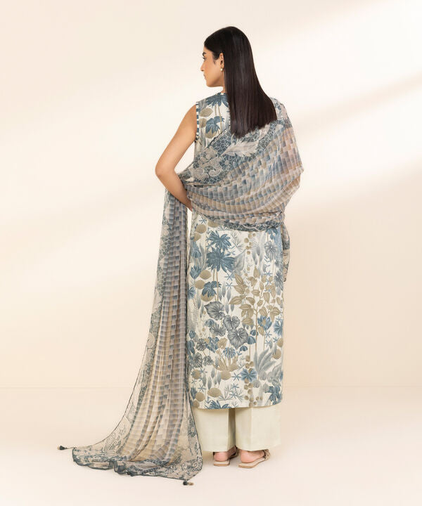 Unstitched Lawn '25 - 3 Piece - Printed Lawn Suit - 3PDY25V125AT