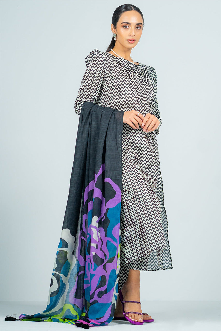 Unstitched '24 - Wavy Black 3 Piece (RTS) photo 3