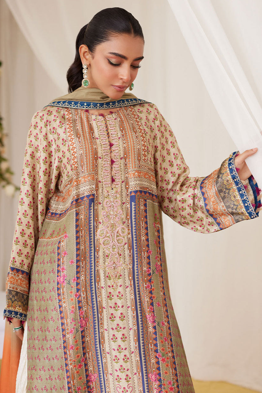 Lea Fall'24 - Reen Printed Raw Silk Shirt And Dupatta (RTS)