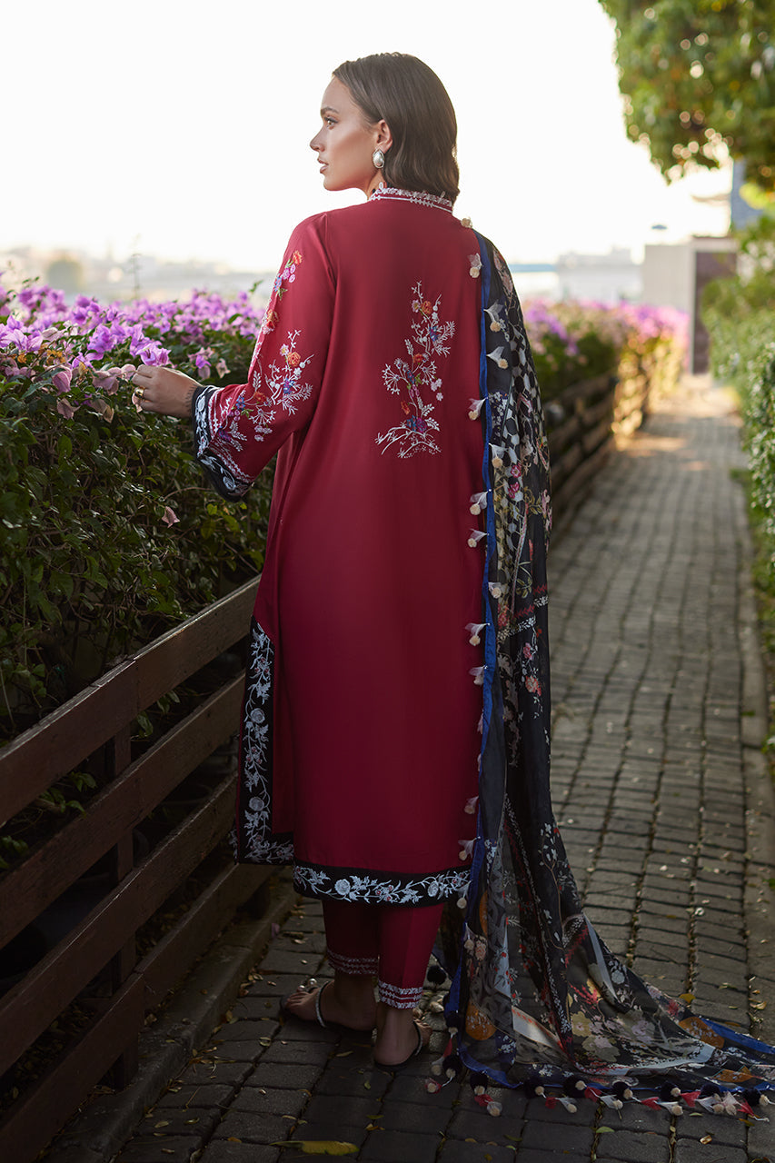 Luxury Lawn '25 - Red Serenity