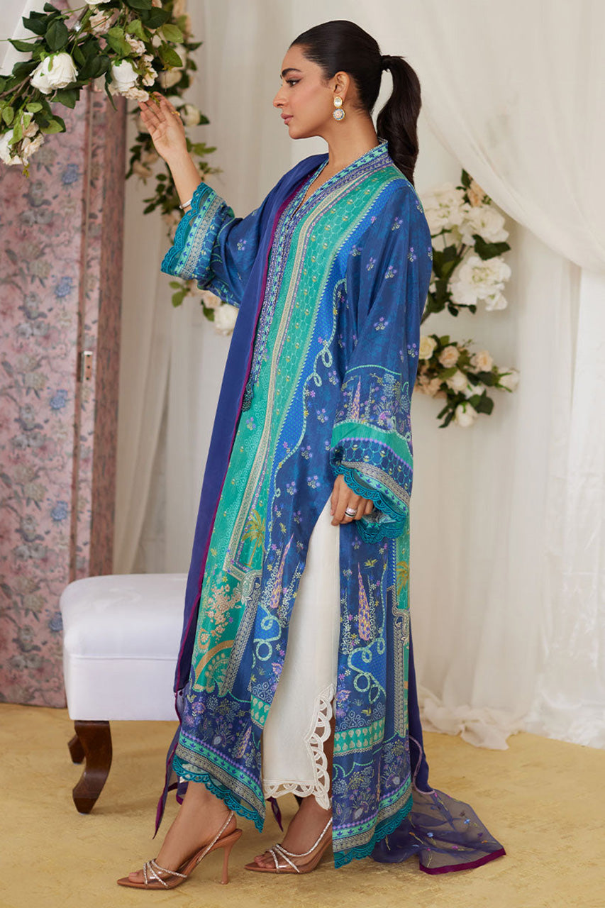 Lea Fall'24 - Miro Printed Raw Silk Shirt And Dupatta