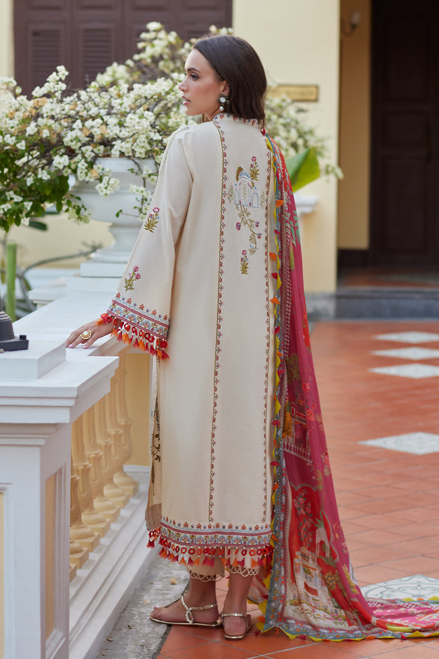 Luxury Lawn '25 - Beige Bloom