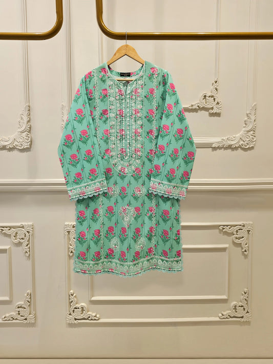 Digital Printed Embroidered Lawn Shirt S111740 - RTS