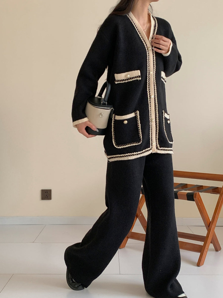 Sydney Contrast Black & White Two Piece Suit (RTS) photo 2