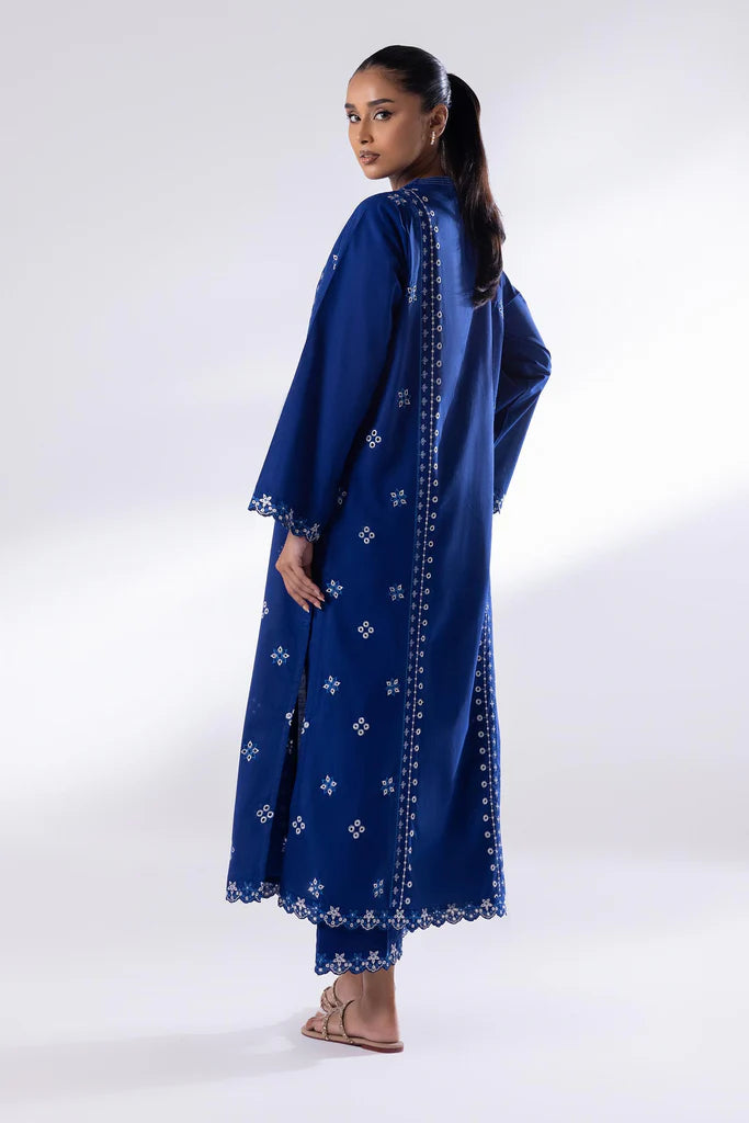 Stitched Blue Lawn Shirt + Bottom SS25SGE364P2T- RTS