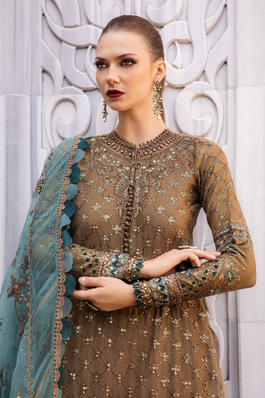 SATEEN'24-Unstitched Embroidered Cotton Satin Suit | CST-808 - (RTS) photo 4