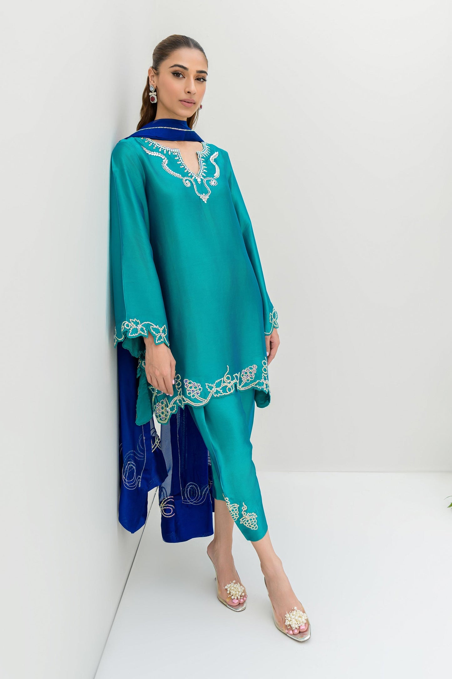 Freya,Festive Wear'24-AquaOcean