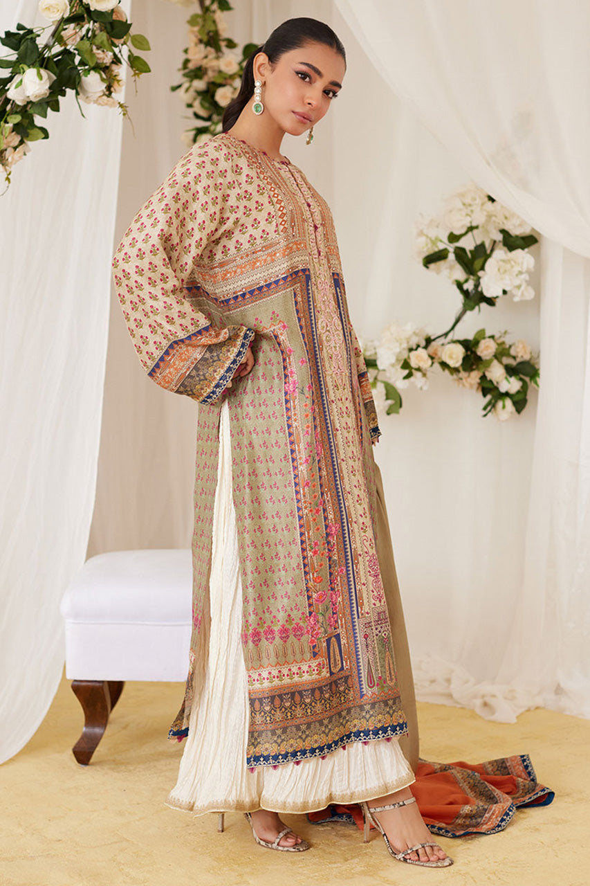 Lea Fall'24 - Reen Printed Raw Silk Shirt And Dupatta (RTS)