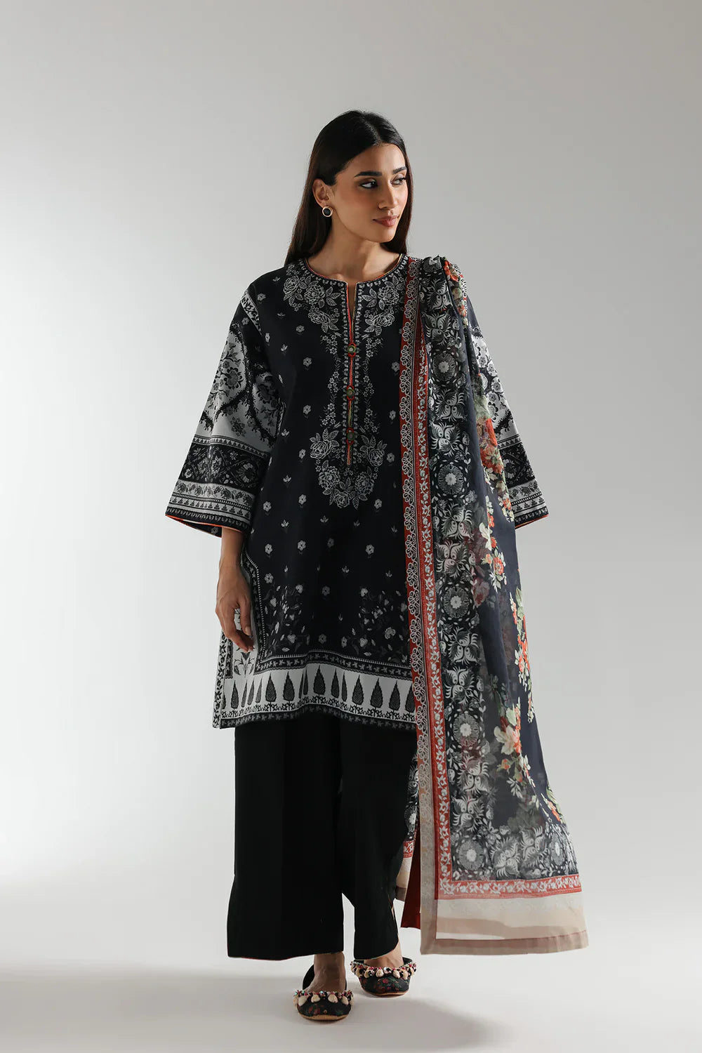 Ethnic 3 Piece Printed Suit - 202/902- RTS