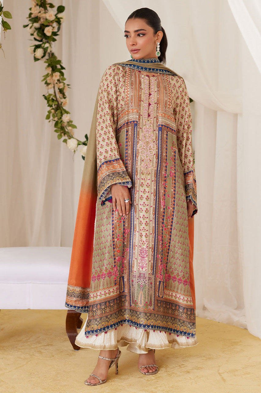 Lea Fall'24 - Reen Printed Raw Silk Shirt And Dupatta (RTS)