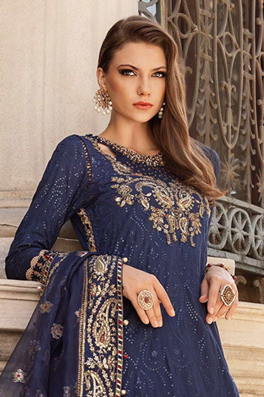 SATEEN'24-Unstitched Embroidered Cotton Satin Suit | CST-804