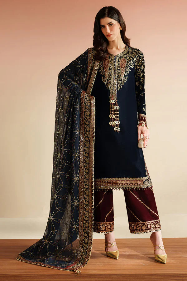 Velvet Vogue '25 - Embroidered Velvet Formal VVF D-7