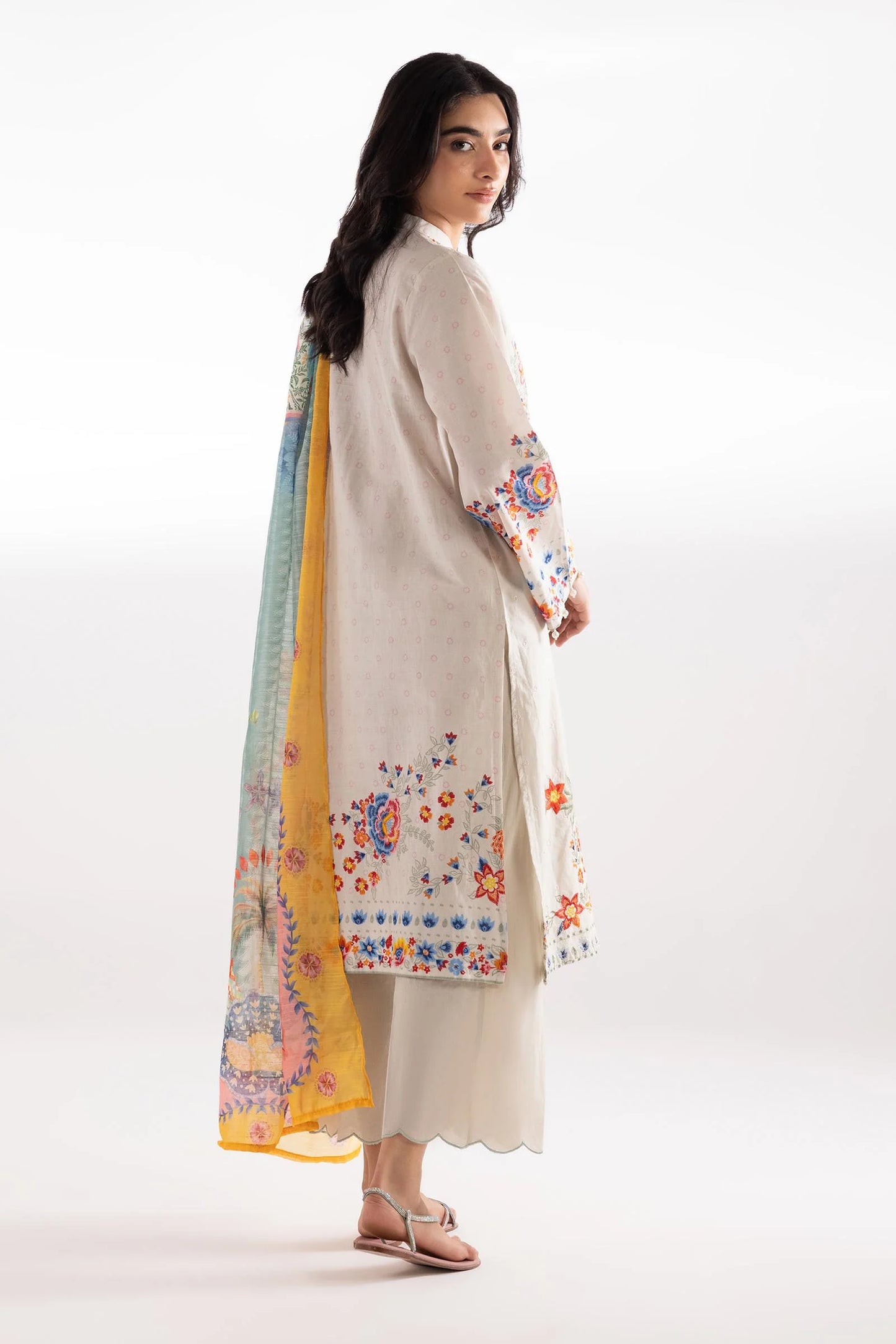 Stitched Muzlin Lawn Suit- RTS