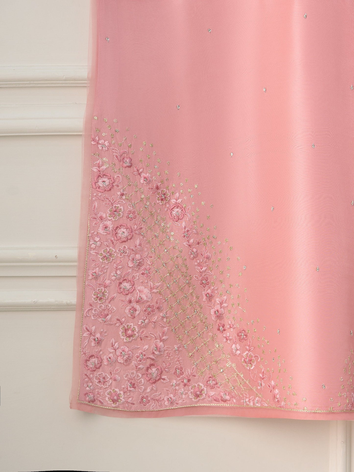 2 Piece - Pure Embroidered Raw Silk Suit S111148