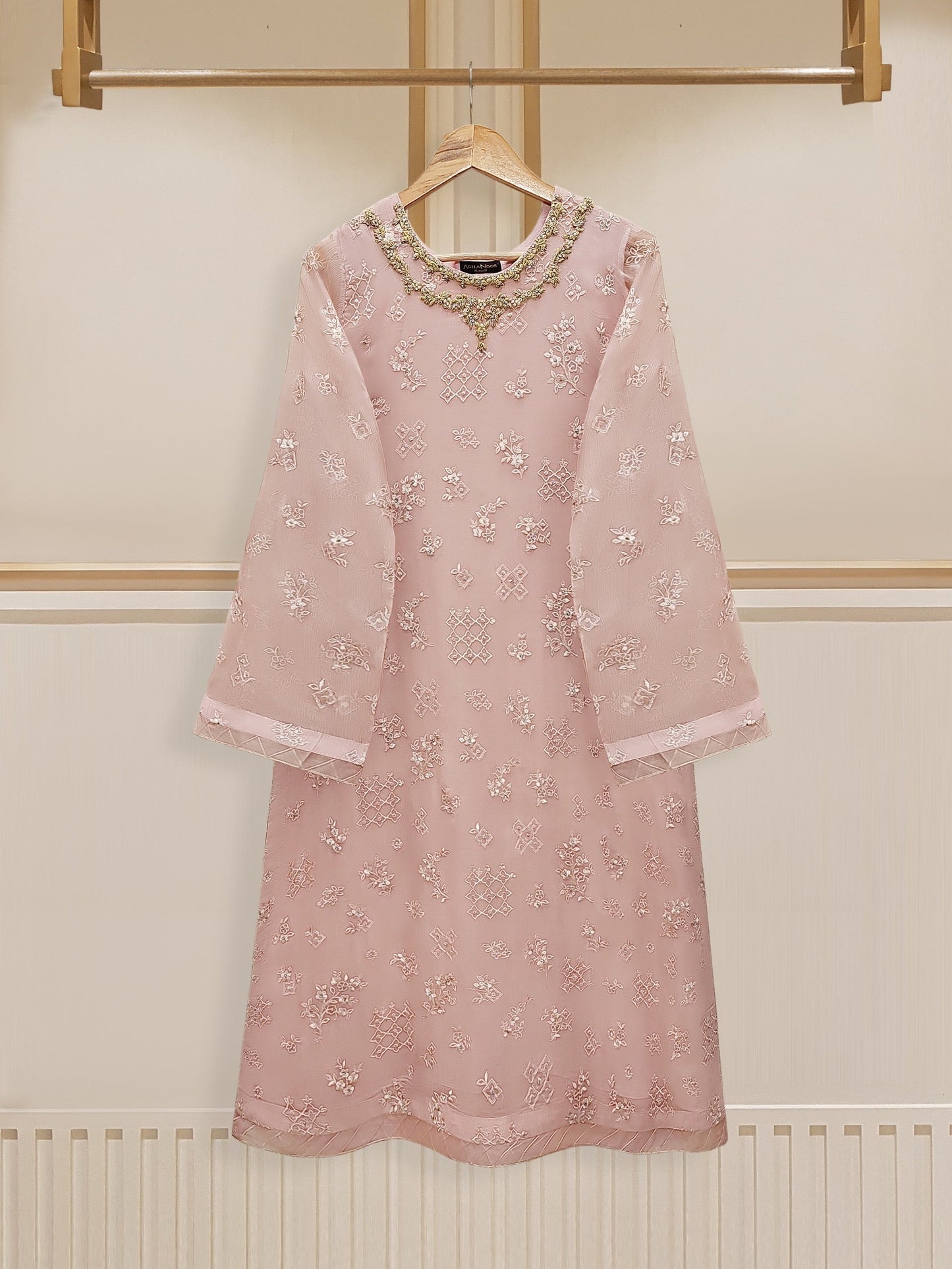 3 Piece - Pure Chiffon Embroidered Suit S110260