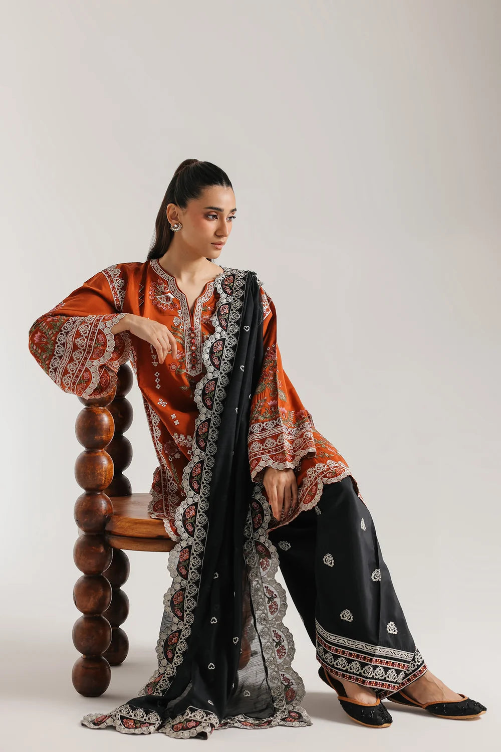 Rozana Embroidered Suit