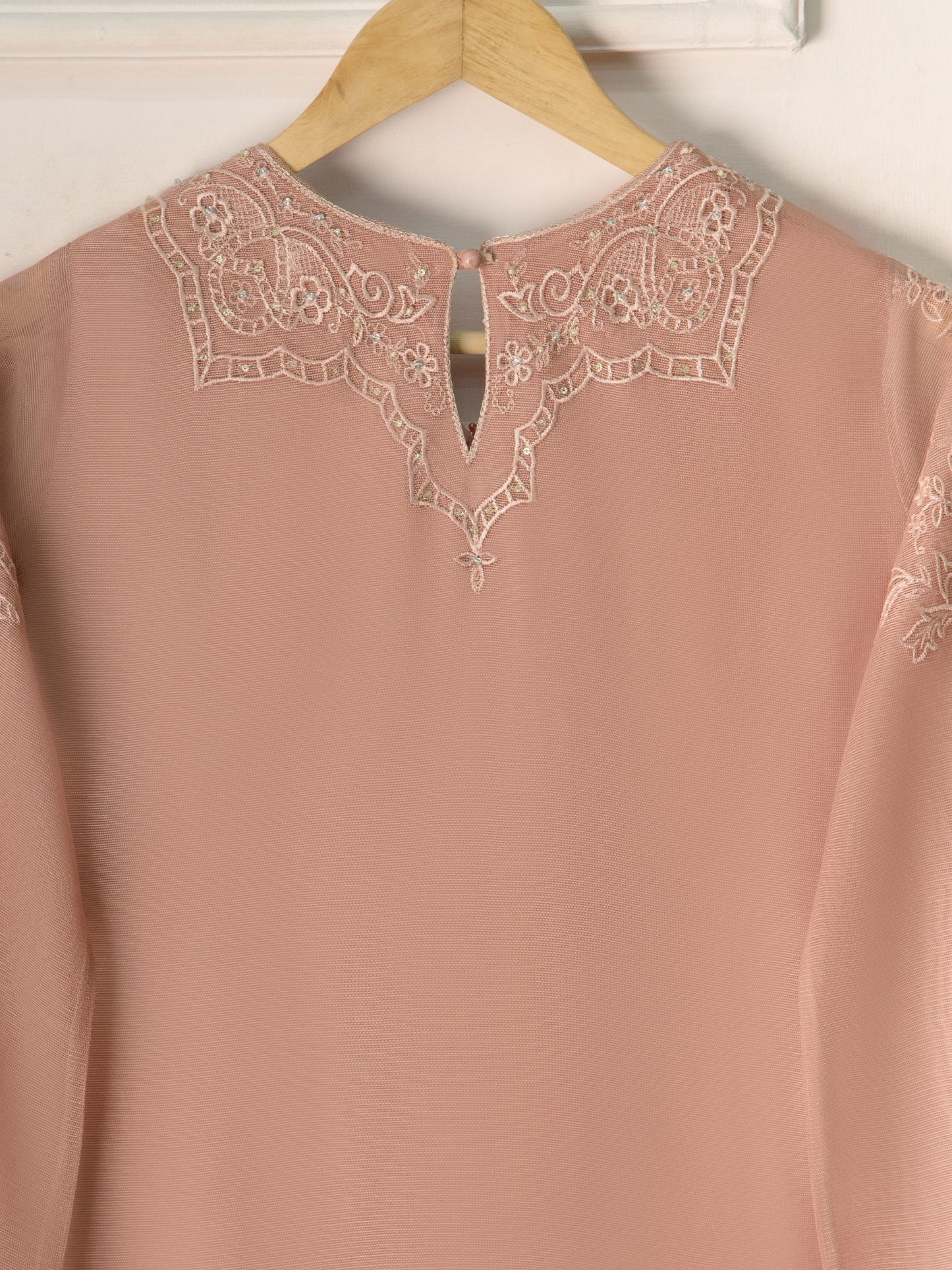 2 Piece- Pure Cotton Net Embroidered Suit S111072