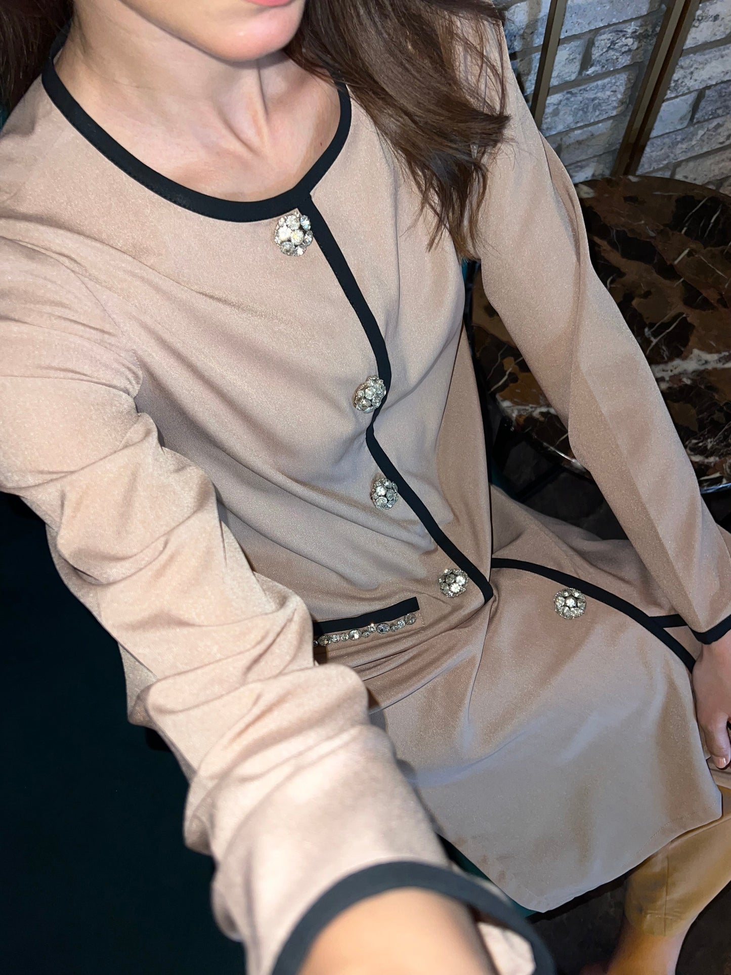Beige Boucle Set