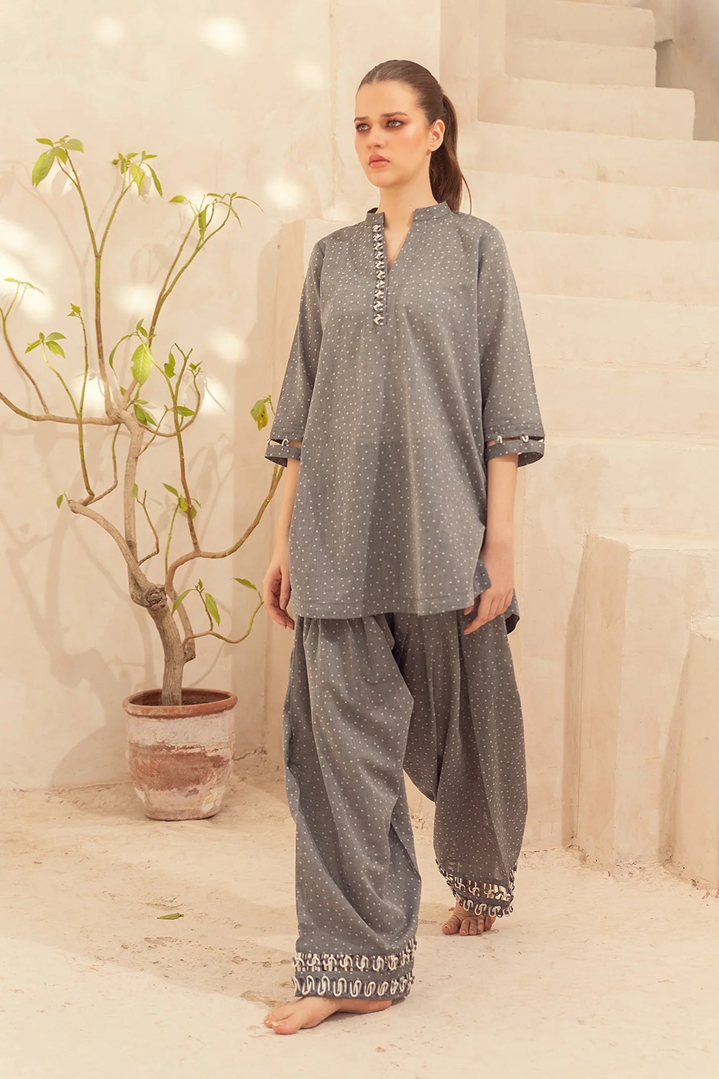 Ziva'25 - Grey Salsa Matching Set