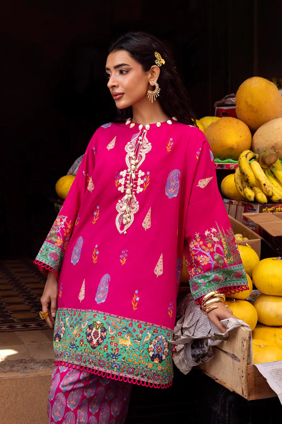 Unstitched Printed 2 Piece Lawn Suit -6B photo 8