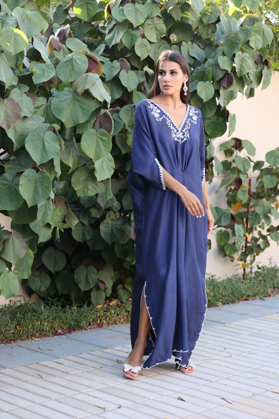 ROYAL BLUE EMBROIDERED KAFTAN (RTS) photo 1