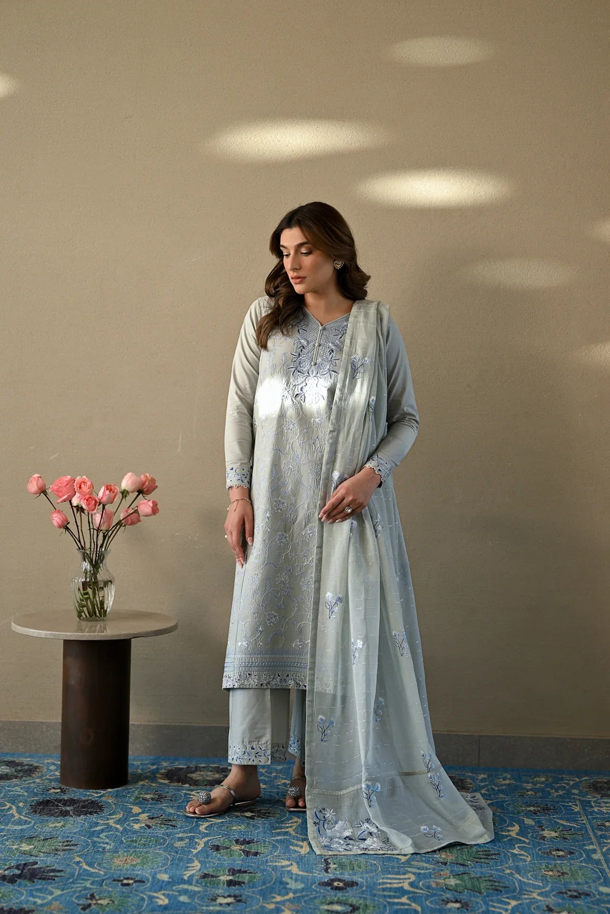 Ramadan Pret '25 - ICE BLUE LUXURY 3PCS SET (NPA3-25402)