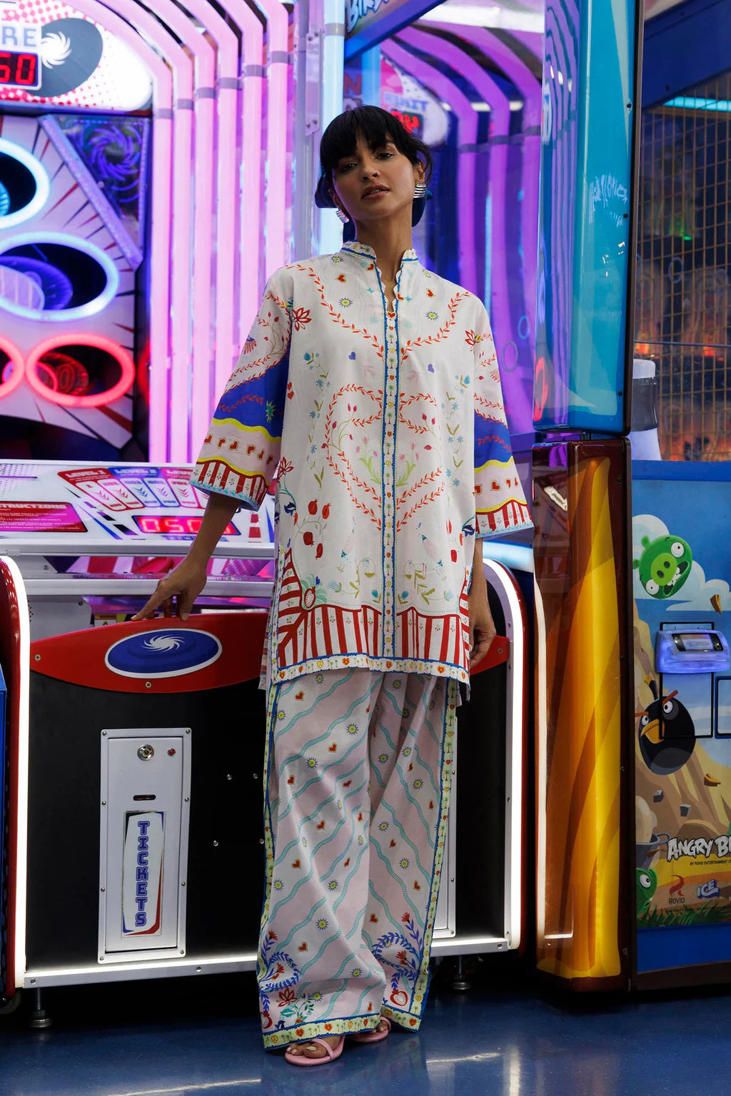 White Stitched Printed Lawn Shirt And Shalwar‘26- RTS
