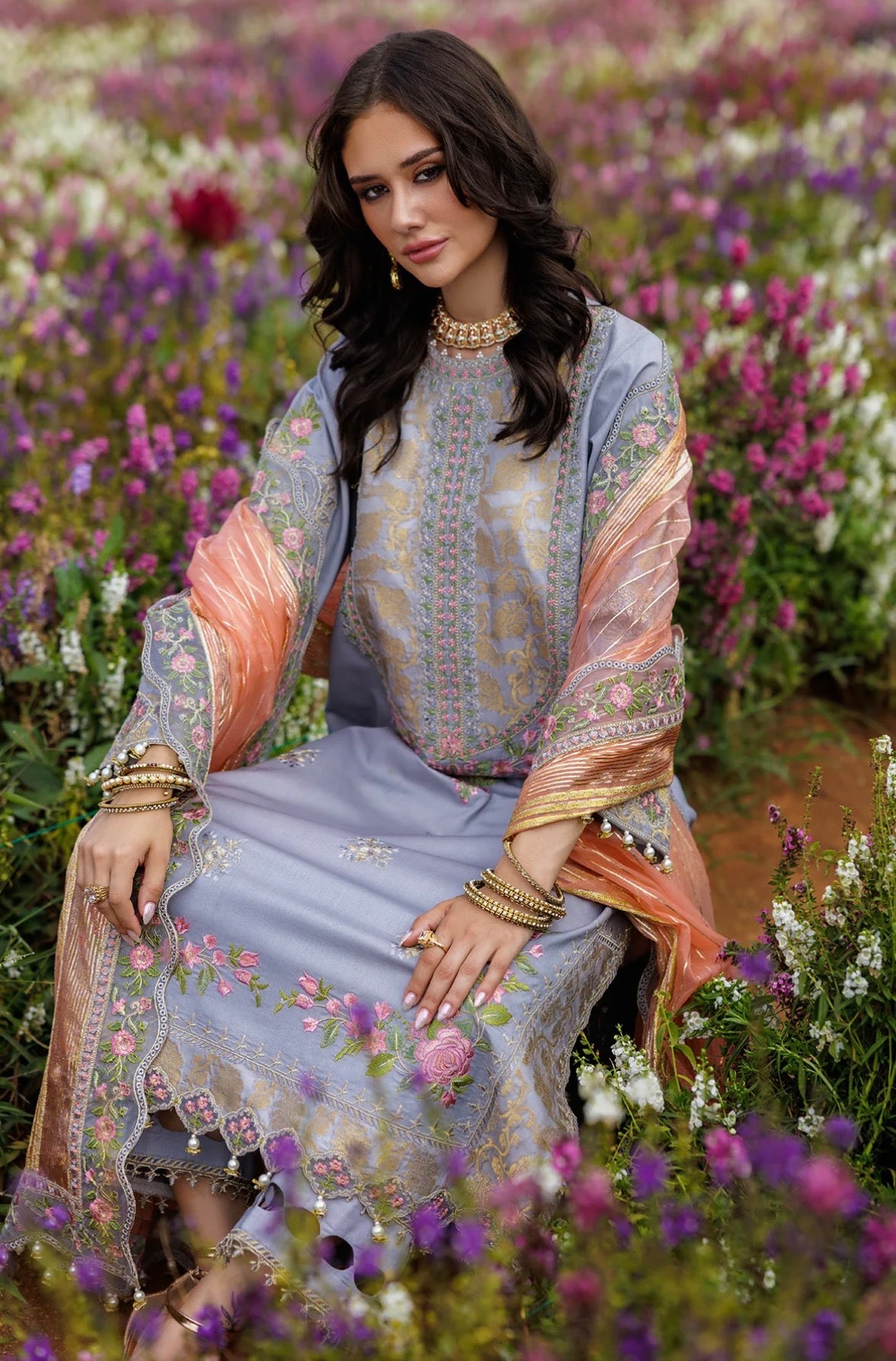 3-PC UNSTITCHED EMBROIDERED LAWN COLLECTION CZ5-05‘26-RTS