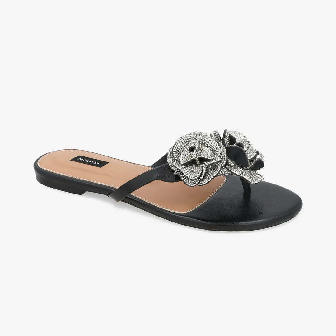 The Ramadan Edit - Dahlia Thong Black