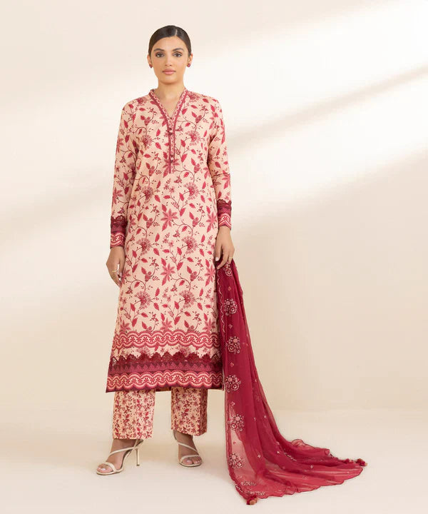 Daily '25-Embroidered Cotton Suit U3PEDY25V012