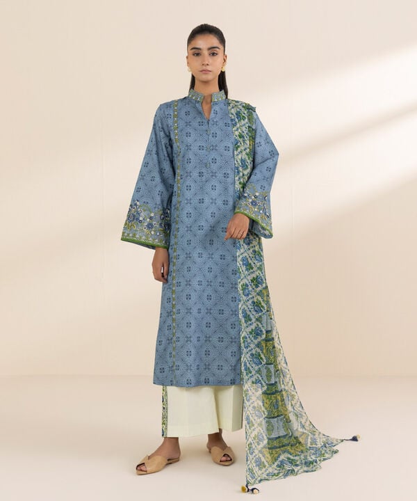 Unstitched Lawn '25 - 3 Piece - Embroidered Lawn Suit - U3PEDY25V112