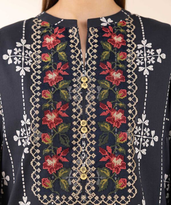 Unstitched Lawn '25 - 3 Piece - Embroidered Lawn Suit - U3PEDY25V128