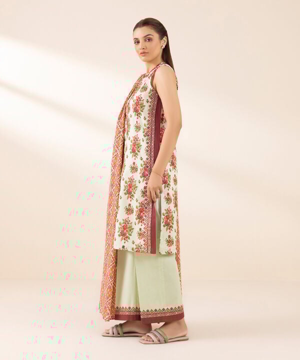 Unstitched Lawn '25 - 3 Piece - Embroidered Lawn Suit - U3PEDY25V132