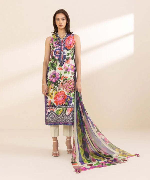 Signature'25-Embroidered Cotton Suit U3PESG25V013