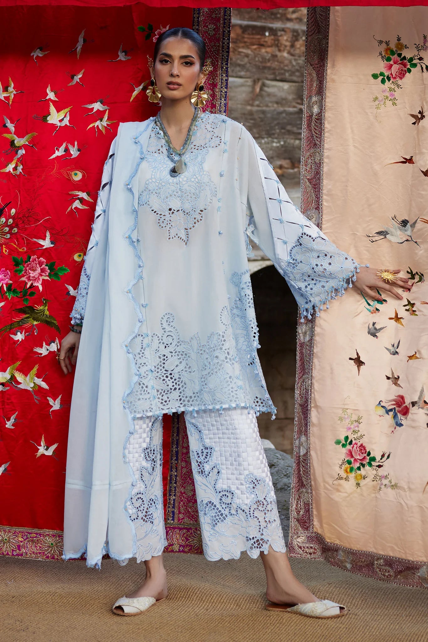 BRUMINE (EL26-02 A) - 3 Pc - Unstitched