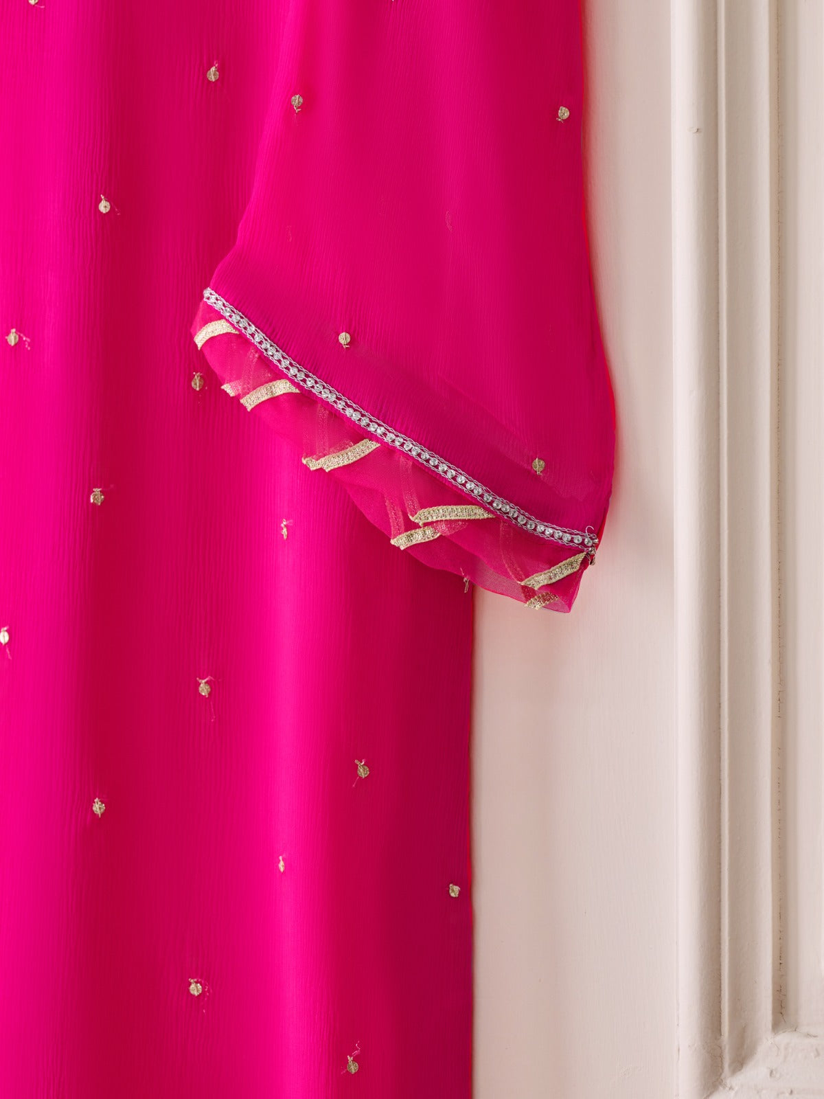Pure Chiffon Embroidered Shirt S110444
