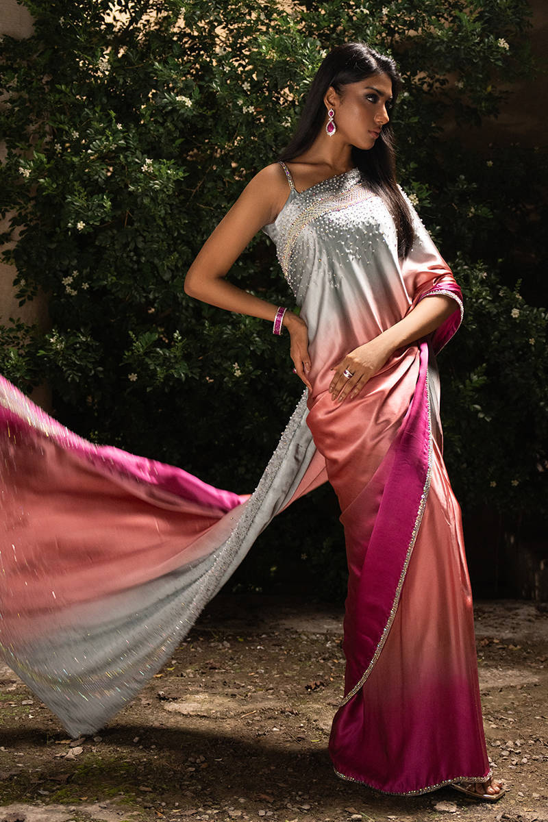 Afsanvi Festive Edit'24 - Starburst Ombre Sari