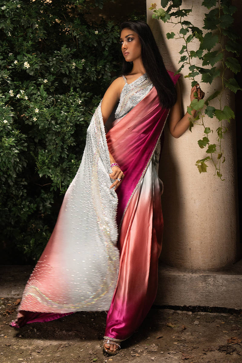 Afsanvi Festive Edit'24 - Starburst Ombre Sari