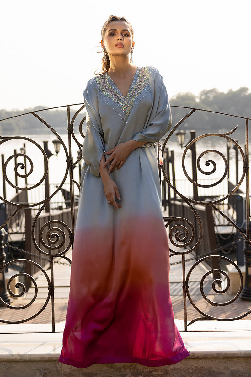 Ombre Luxe Eid Edit '25 - Ombre Sky Kaftan