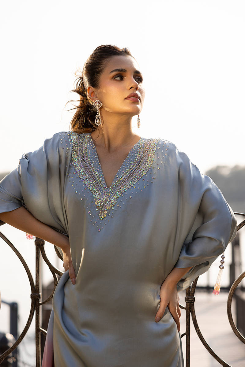 Ombre Luxe Eid Edit '25 - Ombre Sky Kaftan