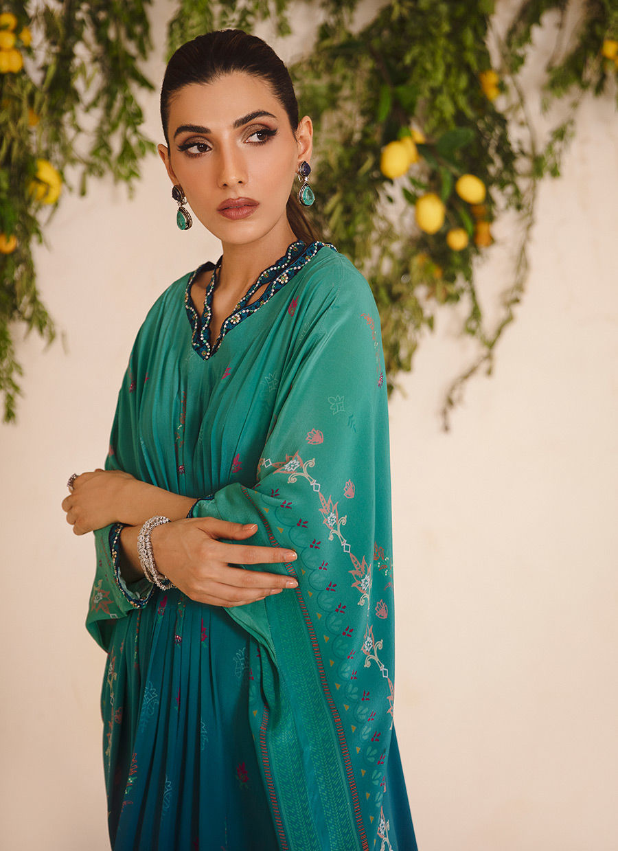 Mayna Festive Luxe Pret 23 - Nehir Ombre Kaftan  - Sale